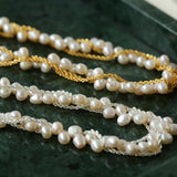 Hand-woven Chain Natural Pearl Necklace - Gembea Jewelry