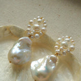 Hand-woven Baroque Winding Pearl Earrings - Gembea Jewelry