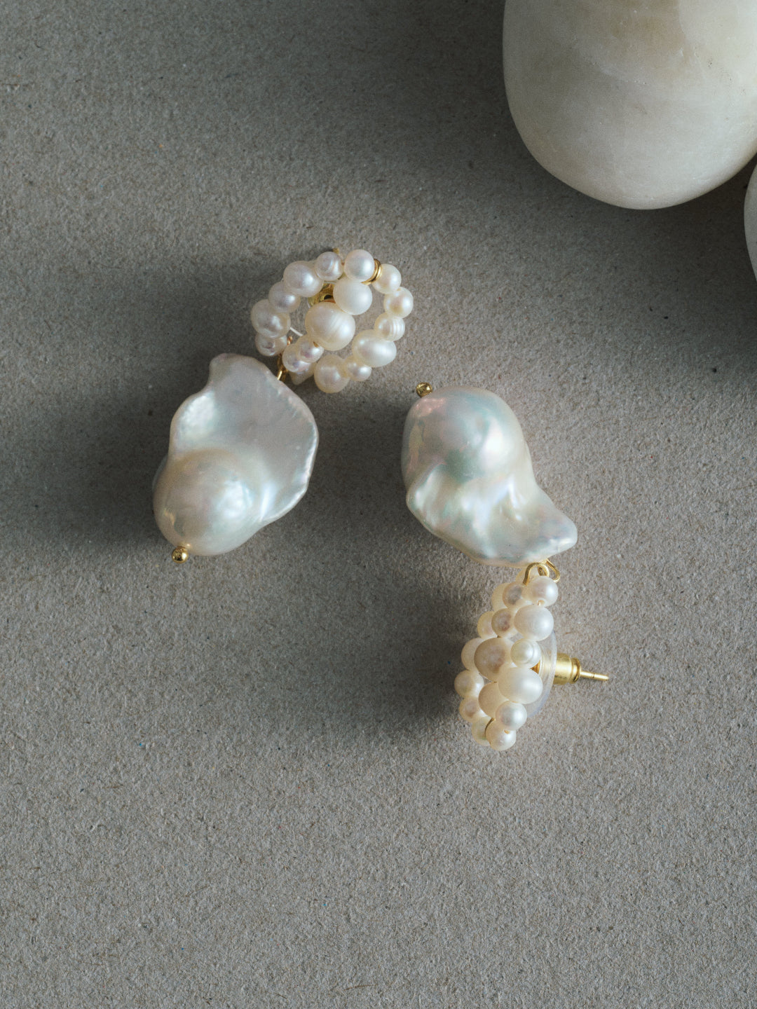 Hand-woven Genuine Baroque Pearl Earrings gembea jewelry22