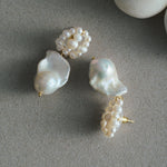 Hand-woven Genuine Baroque Pearl Earrings gembea jewelry22