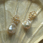 Hand-woven Baroque Winding Pearl Earrings - Gembea Jewelry