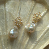 Hand-woven Baroque Winding Pearl Earrings - Gembea Jewelry