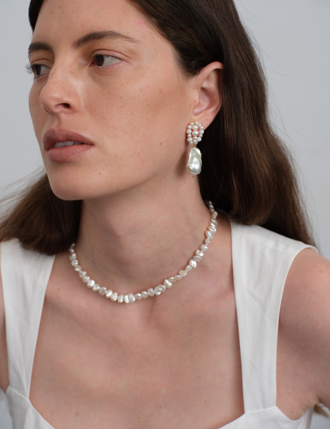 Hand-woven Genuine Baroque Pearl Earrings gembea jewelry