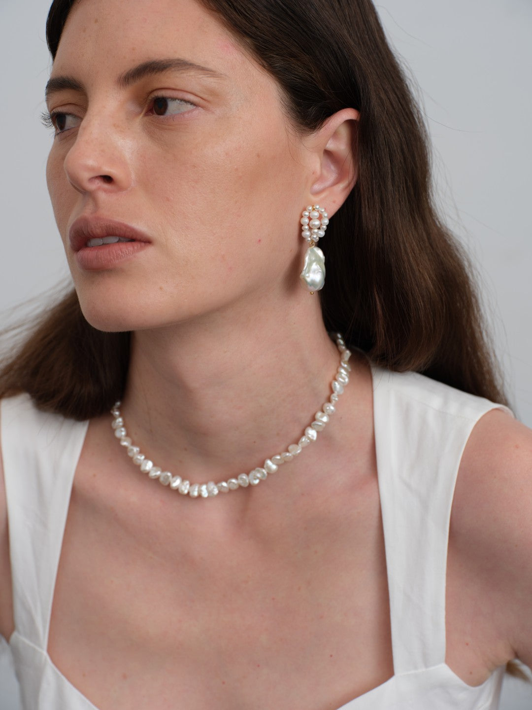 Hand-woven Genuine Baroque Pearl Earrings gembea jewelry