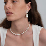 Hand-woven Genuine Baroque Pearl Earrings gembea jewelry