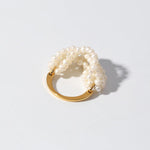 Hand-woven Multi-layer Small Rice Pearl Ring - Gembea Jewelry