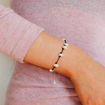 Handmade Black Rope Knotted Pearl Bracelet-Gembea Jewelry