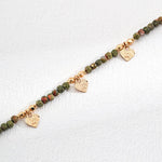 Heart-shaped Pendant Shoushan Stone Beaded Necklace - Gembea Jewelry
