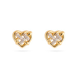 Heart Weave Lab-grown Diamond Stud Earrings gembea jewelry