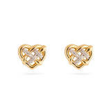 Heart Weave Lab-grown Diamond Stud Earrings gembea jewelry