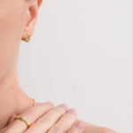 Heart Weave Lab-grown Diamond Stud Earrings gembea jewelry