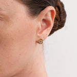 Heart Weave Lab-grown Diamond Stud Earrings gembea jewelry