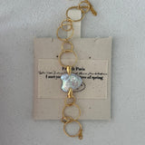 Love Baroque Small Metal Circle Bracelet - Gembea Jewelry