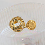 Hollow Letter Ball Drop Earrings - Gembea Jewelry