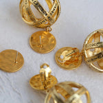 Hollow Letter Ball Drop Earrings - Gembea Jewelry
