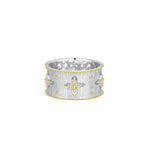 Hollowed-out Cross-flower Silver Ring gembea jewelry