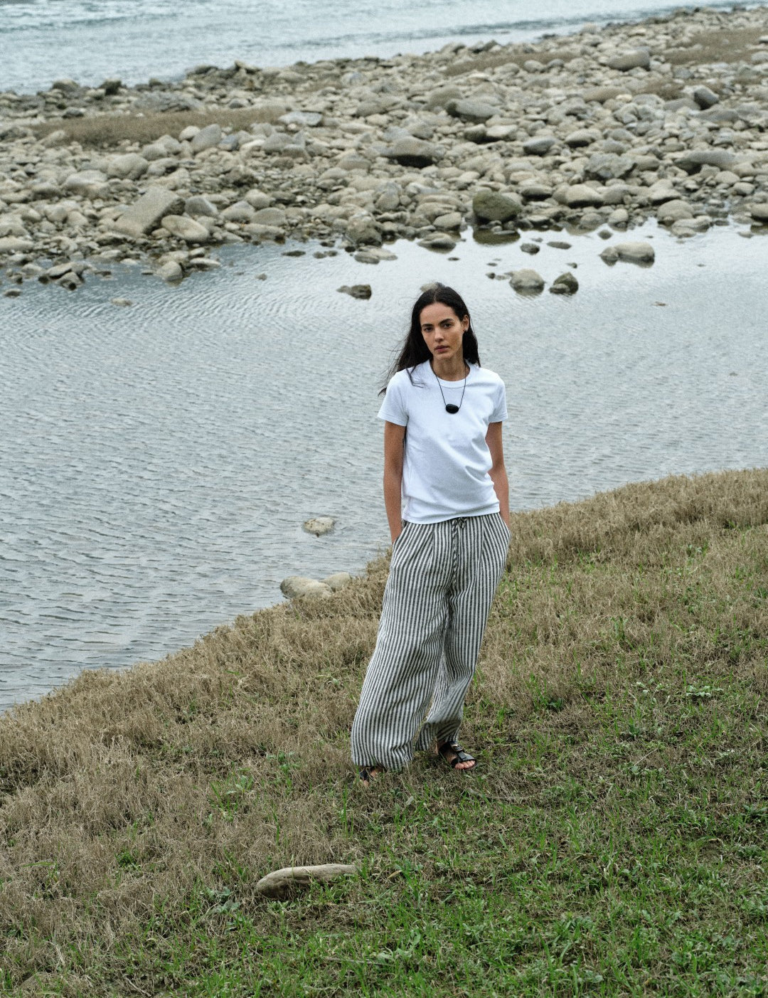 Holly Berry Black Agate Pendant Necklace gembea jewelry