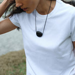 Holly Berry Black Agate Pendant Necklace gembea jewelry