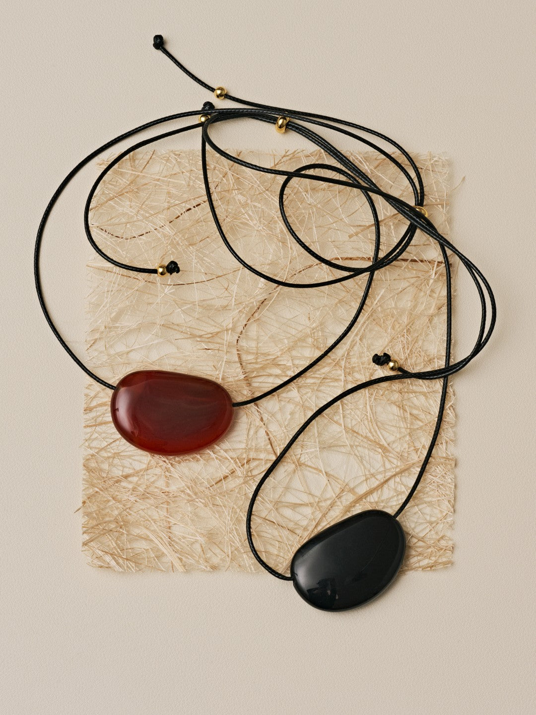 Holly Berry Black Agate Pendant Necklace gembea jewelry