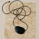 Holly Berry Black Agate Pendant Necklace gembea jewelry