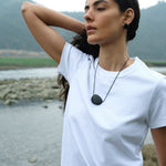 Holly Berry Black Agate Stud Earrings gembea jewelry