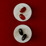 Holly Berry Black Agate Stud Earrings gembea jewelry