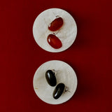 Holly Berry Black Agate Stud Earrings gembea jewelry