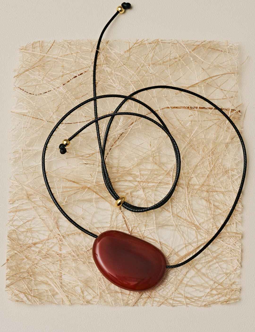 Holly Berry Red Agate Pendant Necklace gembea jewelry