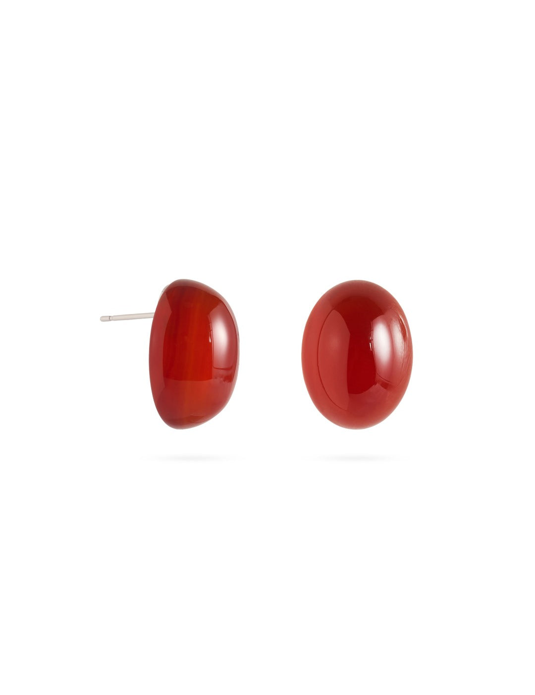 Holly Berry Red Agate Stud Earrings gembea jewelry
