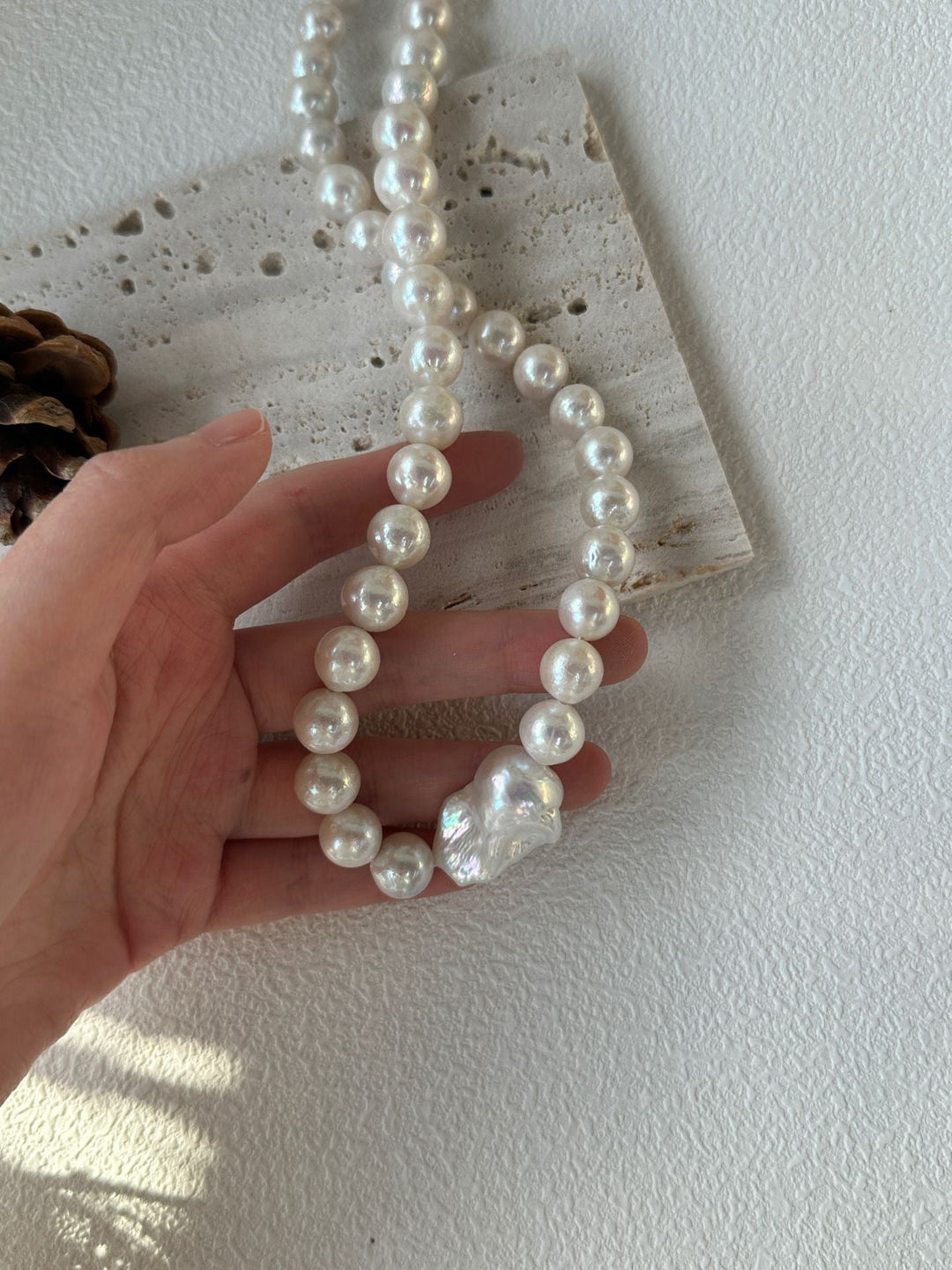 Baroque Pendant Edison Pearl Necklace