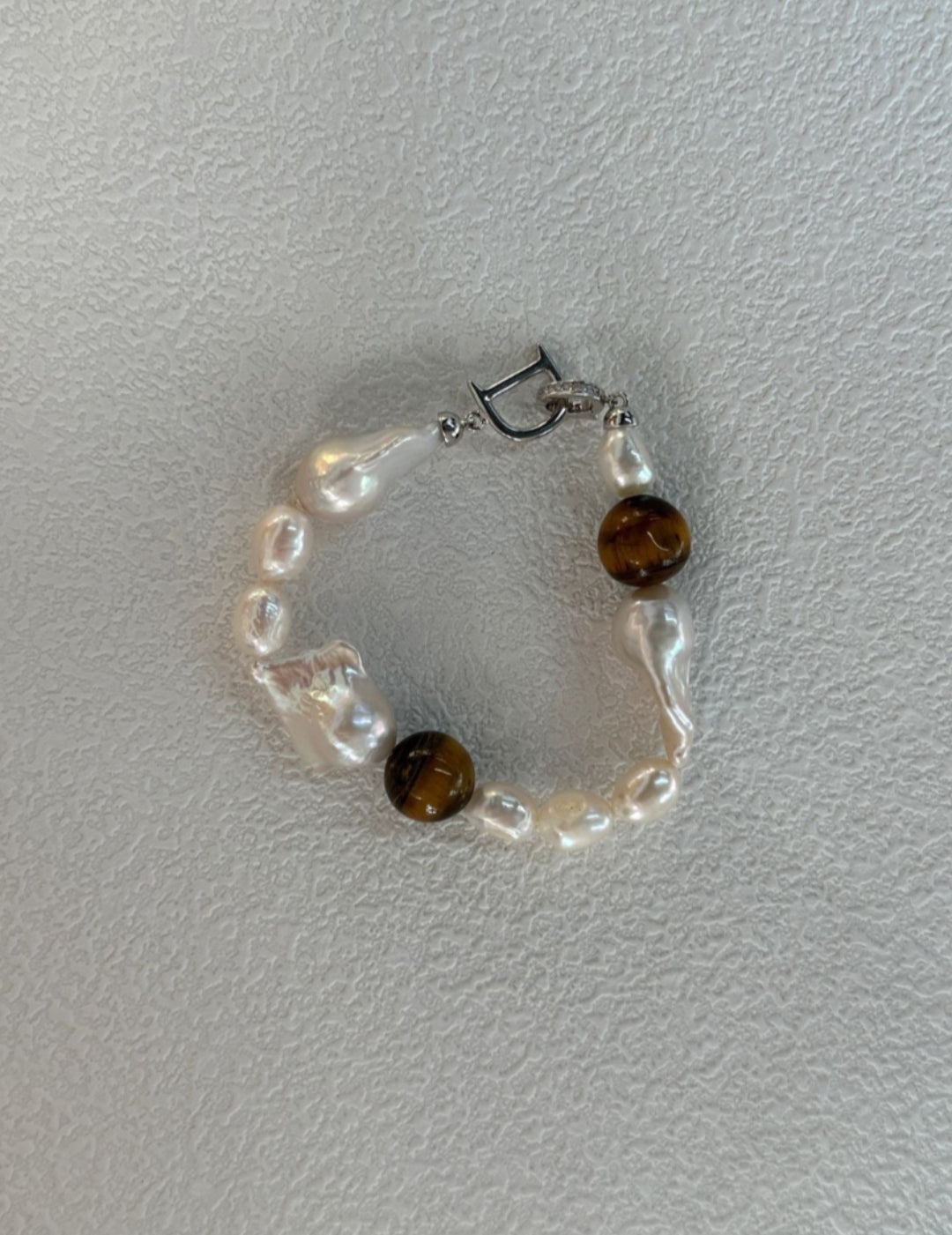 Amber Baroque Pearl Bracelet