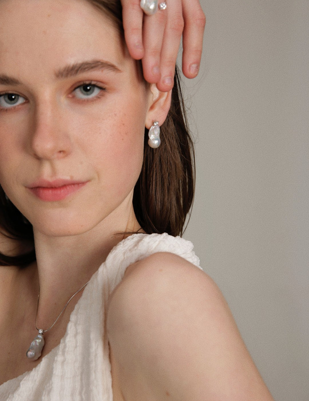 Gembea Jewelry Baroque Pearl Zircon Ring