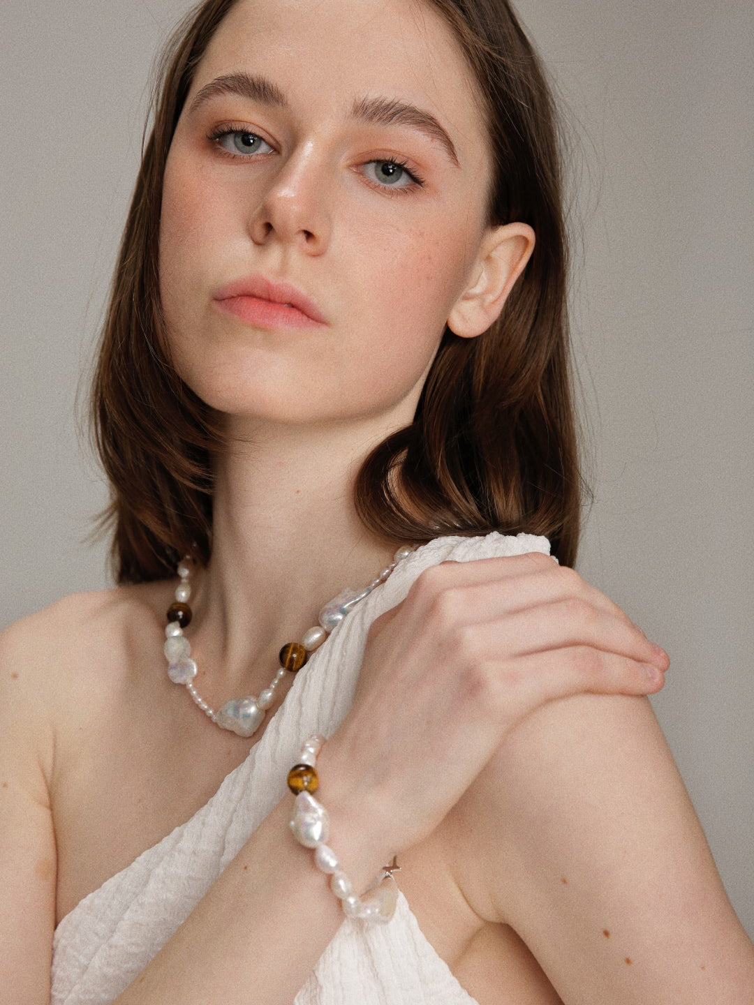 Gembea Jewelry Amber Baroque Pearl Bracelet