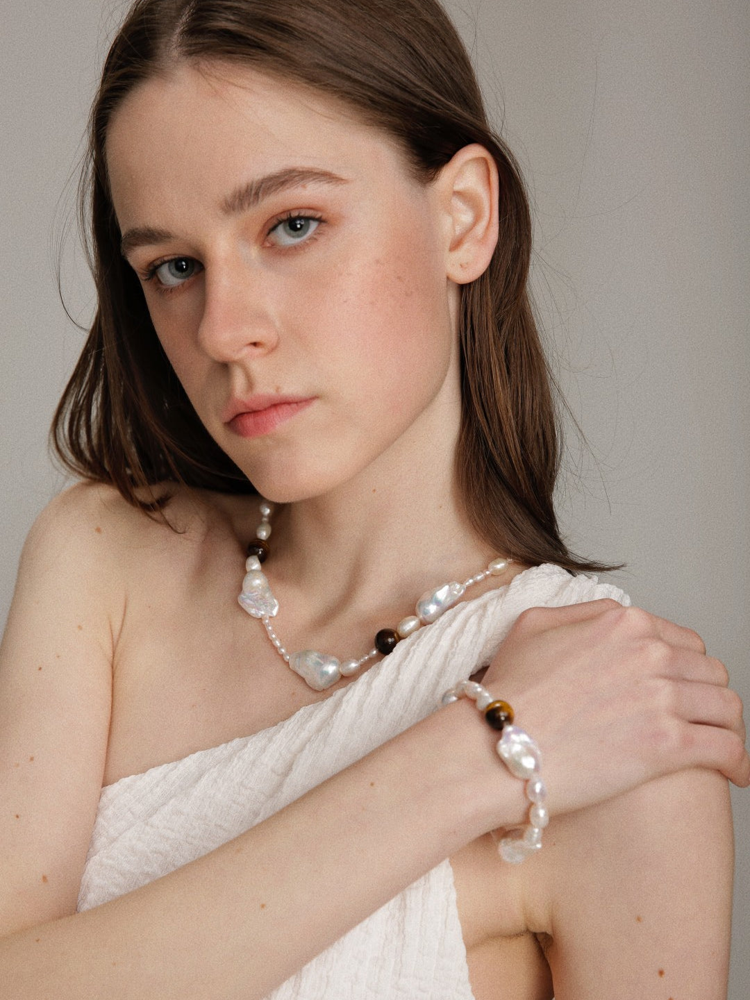 Gembea Jewelry Amber Baroque Pearl Bracelet