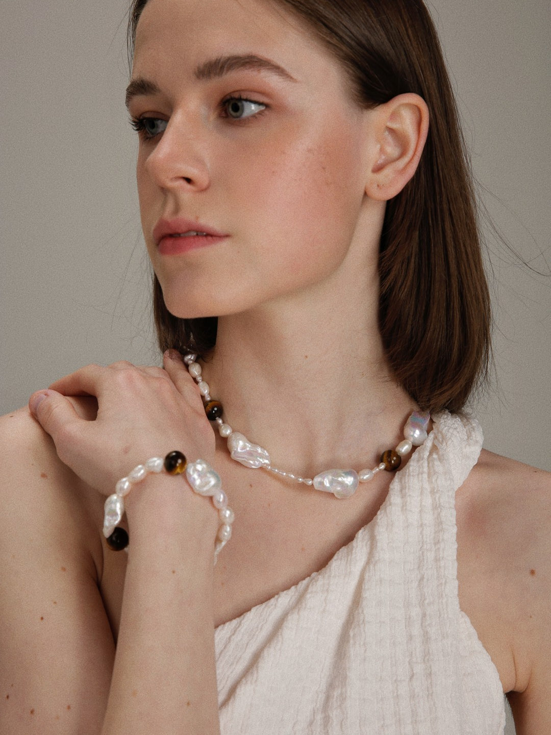 Gembea Jewelry Amber Baroque Pearl Bracelet