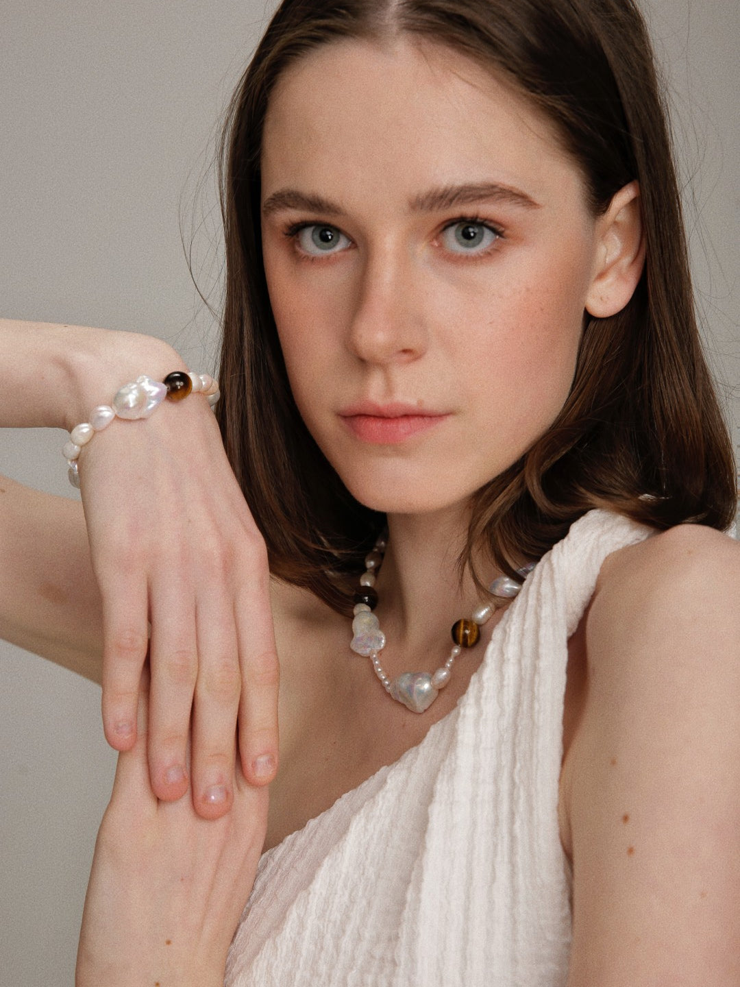 Gembea Jewelry Amber Baroque Pearl Bracelet