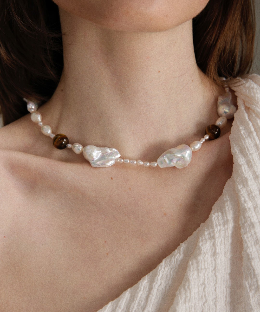 Gembea Jewelry Amber Baroque Pearl Necklace