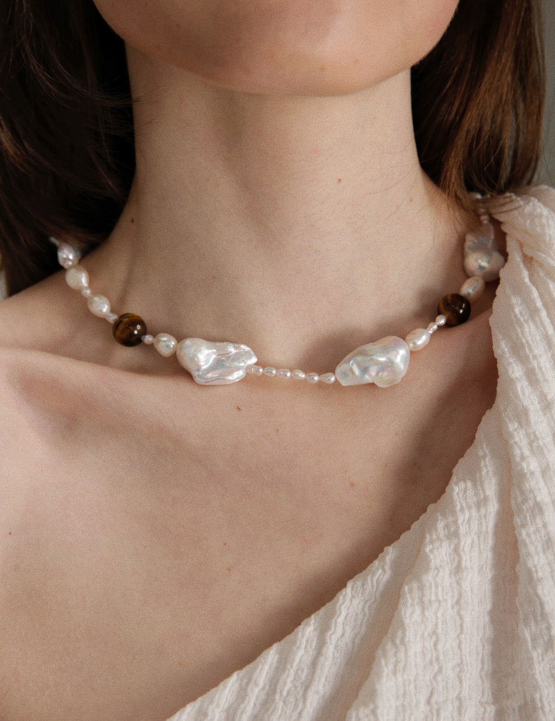 Gembea Jewelry Amber Baroque Pearl Necklace