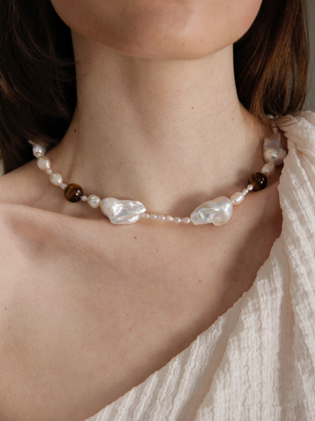 Gembea Jewelry Amber Baroque Pearl Necklace