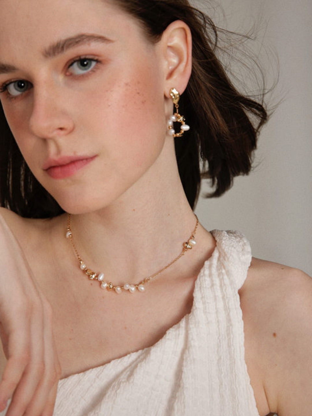 Gembea jewelry Gold Chain Pearl Necklace