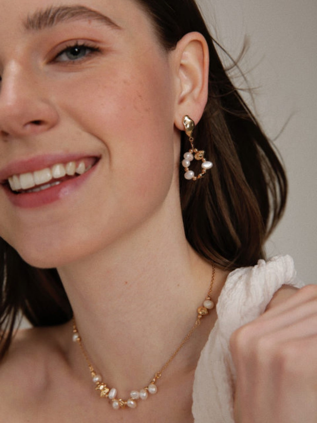 Gembea jewelry Gold Chain Pearl Necklace