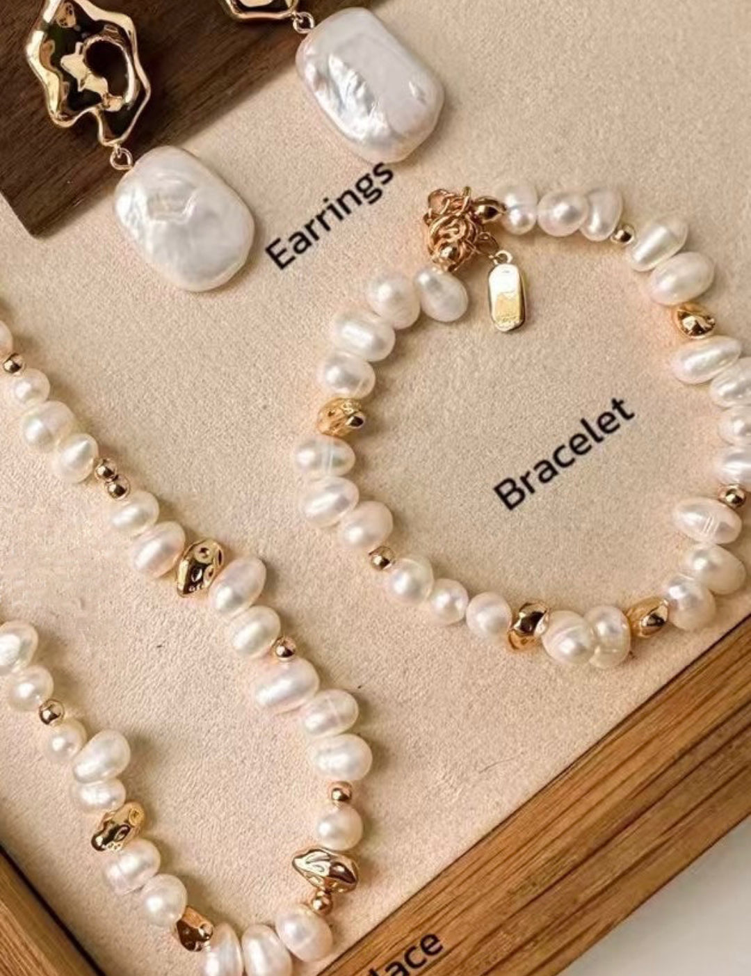 Gembea Jewelry Metal Irregular Baroque Pearl Earrings