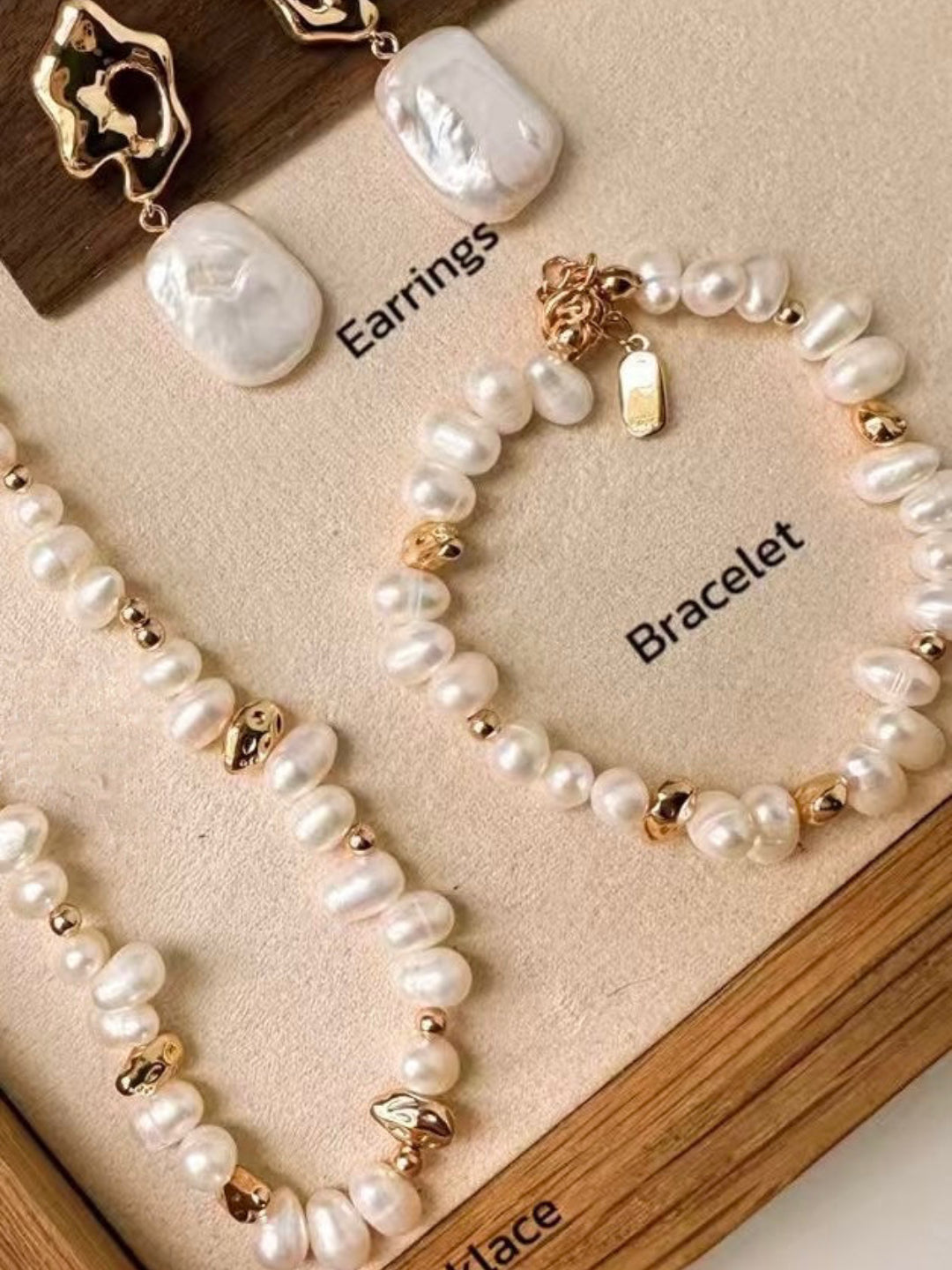 Gembea Jewelry Metal Irregular Baroque Pearl Earrings