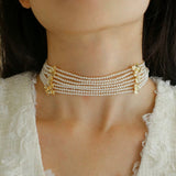 Vintage Freshwater Rice Multilayer Pearl Necklace