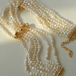 Vintage Freshwater Rice Multilayer Pearl Necklace