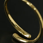 Metal Style Water-drop Open Cuff Bangle Bracelets