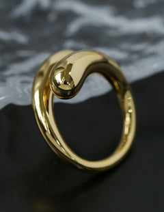 Metal Style Water-drop Open Rings