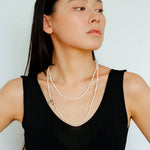 Vintage Natural Long Pearl Necklace Multi-ayer Sweater Chain