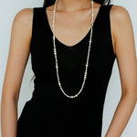 Vintage Multi-layered Long Beaded Pearl Necklace