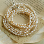 Vintage Natural Long Pearl Necklace Multi-ayer Sweater Chain